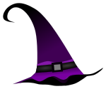 Purple witch hat